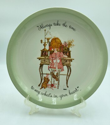 1972 Green Edge Holly Hobbie Always Take the Time to Say What's In Your Heart