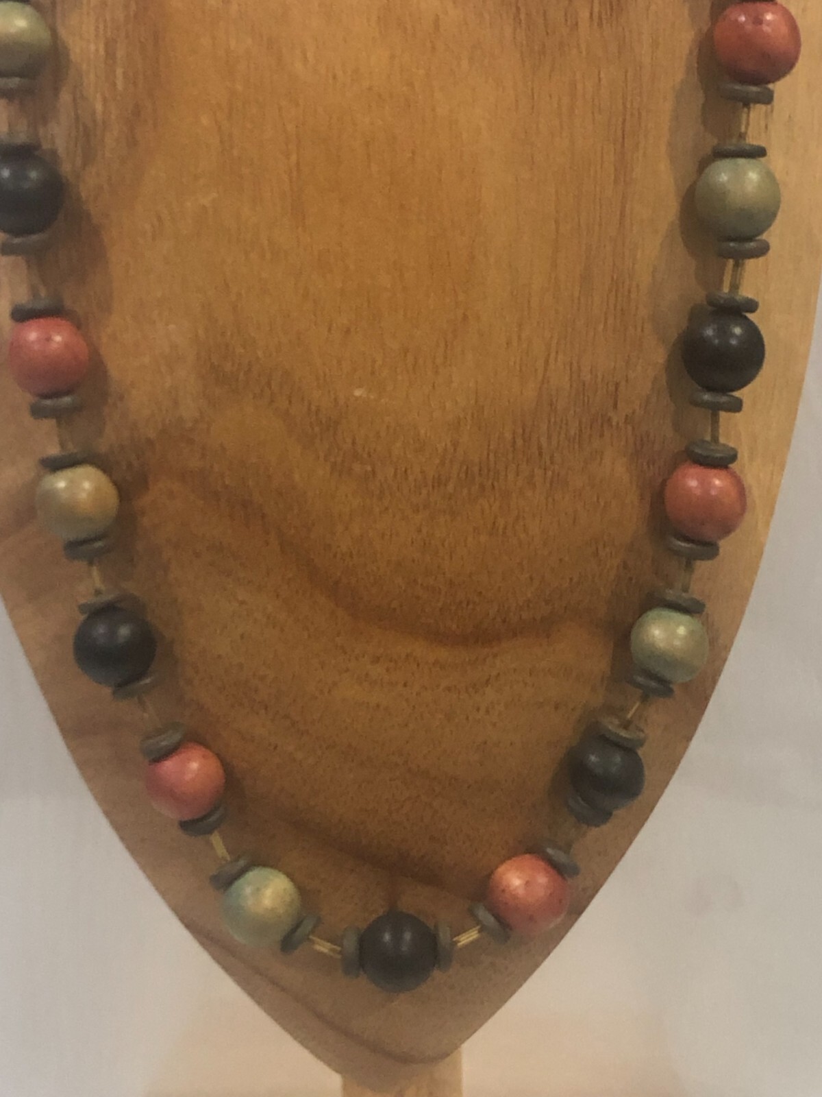 Wooden Bead Essential Necklace - Stylish Costume Jewelry for Everyday Wear