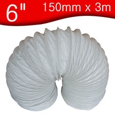 150mm x 3 m metre       6" PVC Flexible Ducting / Flexi hose duct, extractor fan
