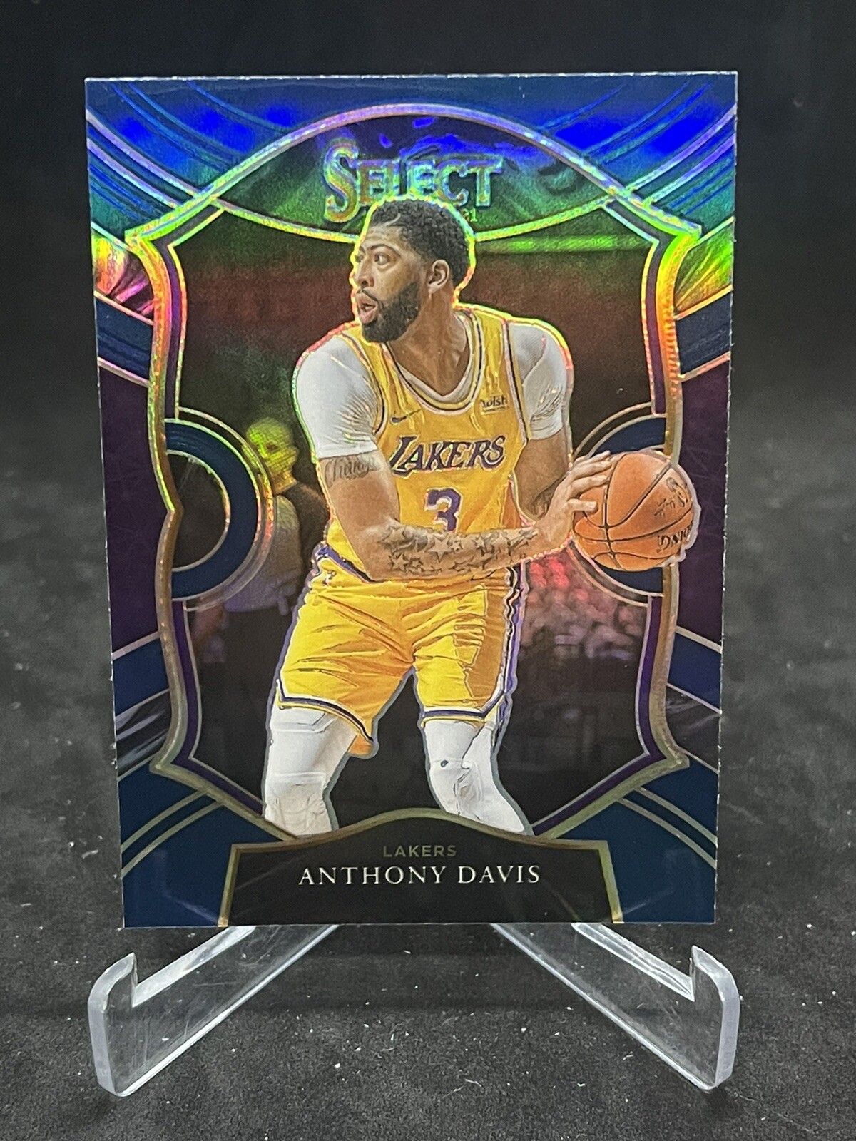2020-21  Select basketball Anthony Davis Blue Prizm Holo Concourse Level # 45