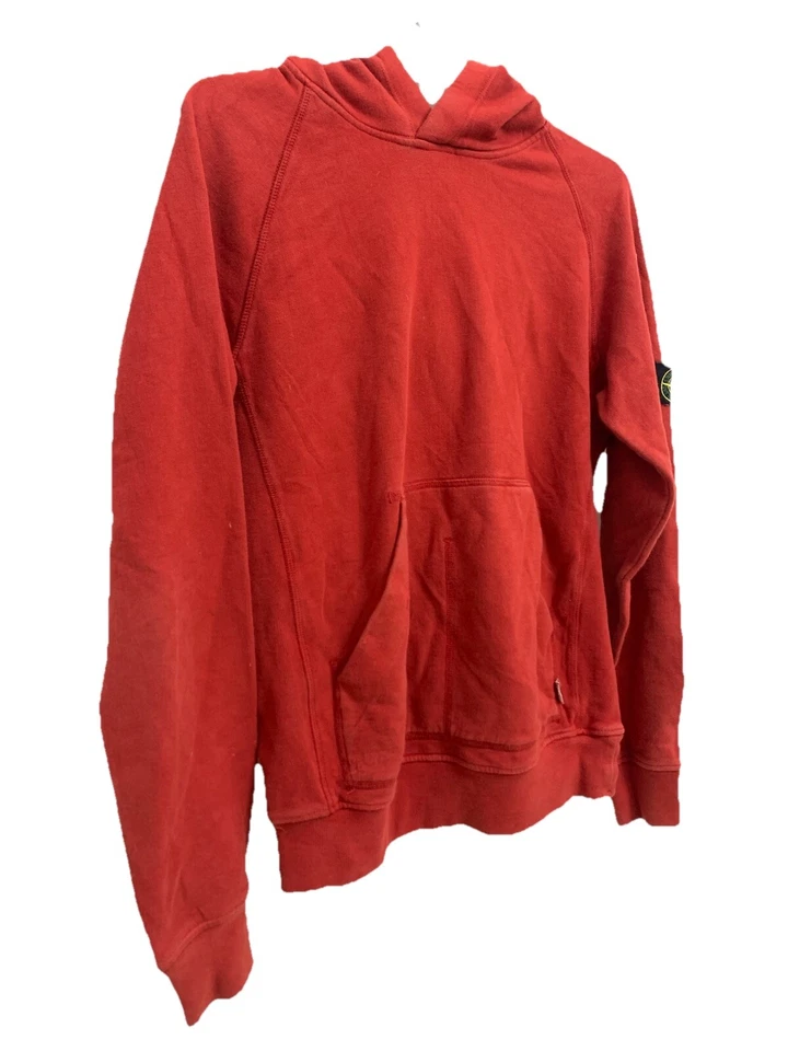 Stone Island Junior Hoodie Boys 12Y Red Badge Logo Pullover (Faded Color) #B2 - Image 2 of 4