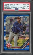 2019 Bowman Chrome Draft Miguel Amaya PSA 10 GEM MINT Blue Sapphire Edition