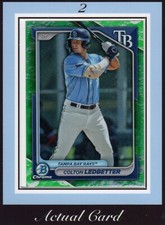 2024 Bowman Chrome Prospect (Green) #BCP-124 Colton Ledbetter Tampa Bay Rays