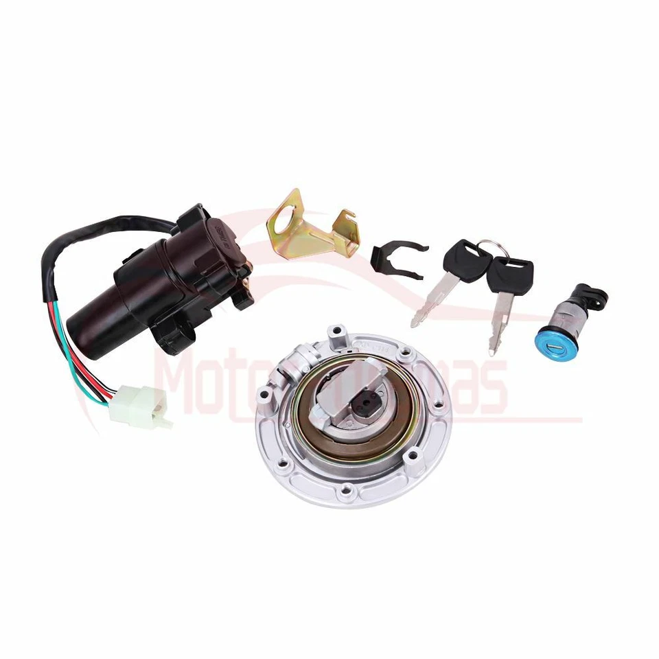 Interruptor de encendido tapa de gas combustible bloqueo de asiento juego de llaves para Honda CBR600F4/F4I 2001-2006 Foto 3 de 4