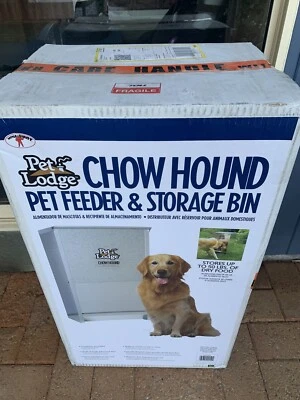 large dog feeder with storage