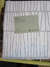West Elm Line Lattice Stone white drapes panels 48 X 84 curtains New w tags