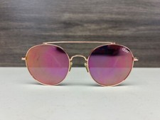 Quay Australia OUTSHINE Gold Aviator Sunglasses Blue/Multi-color Lenses