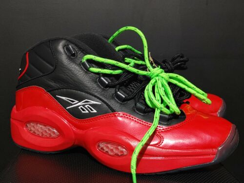 Men's Size 11 Reebok Question Mid Street Sleigh Red Black 76ers G57551 - Picture 5 of 9