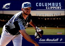 2018 Columbus Clippers Choice #19 Evan Marshall Sunnyvale California CA Card