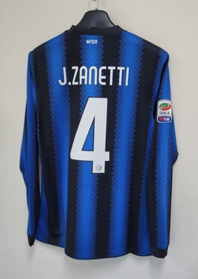 2010-11 INTER Milan Home L/S No.4 Zanetti SERIE A Internazionale 