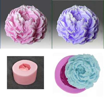 Silikonform Blume PINK Pfingstrose 3D für Polymerpaste Fimo Gips Harz Wachs