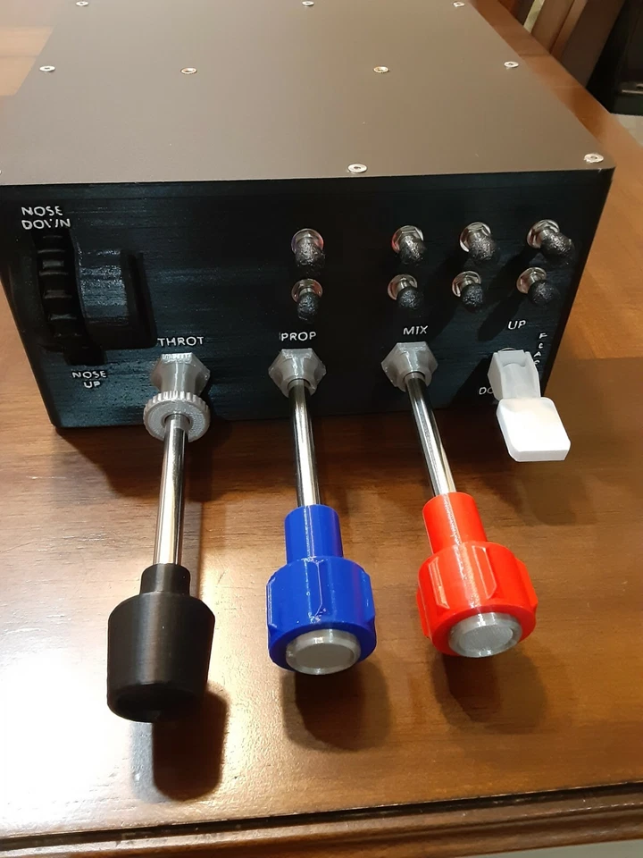 Cessna Throttle Quadrant TPM Prop Mixture Flaps Trim Controller For Flight Sims - Image 2 of 4