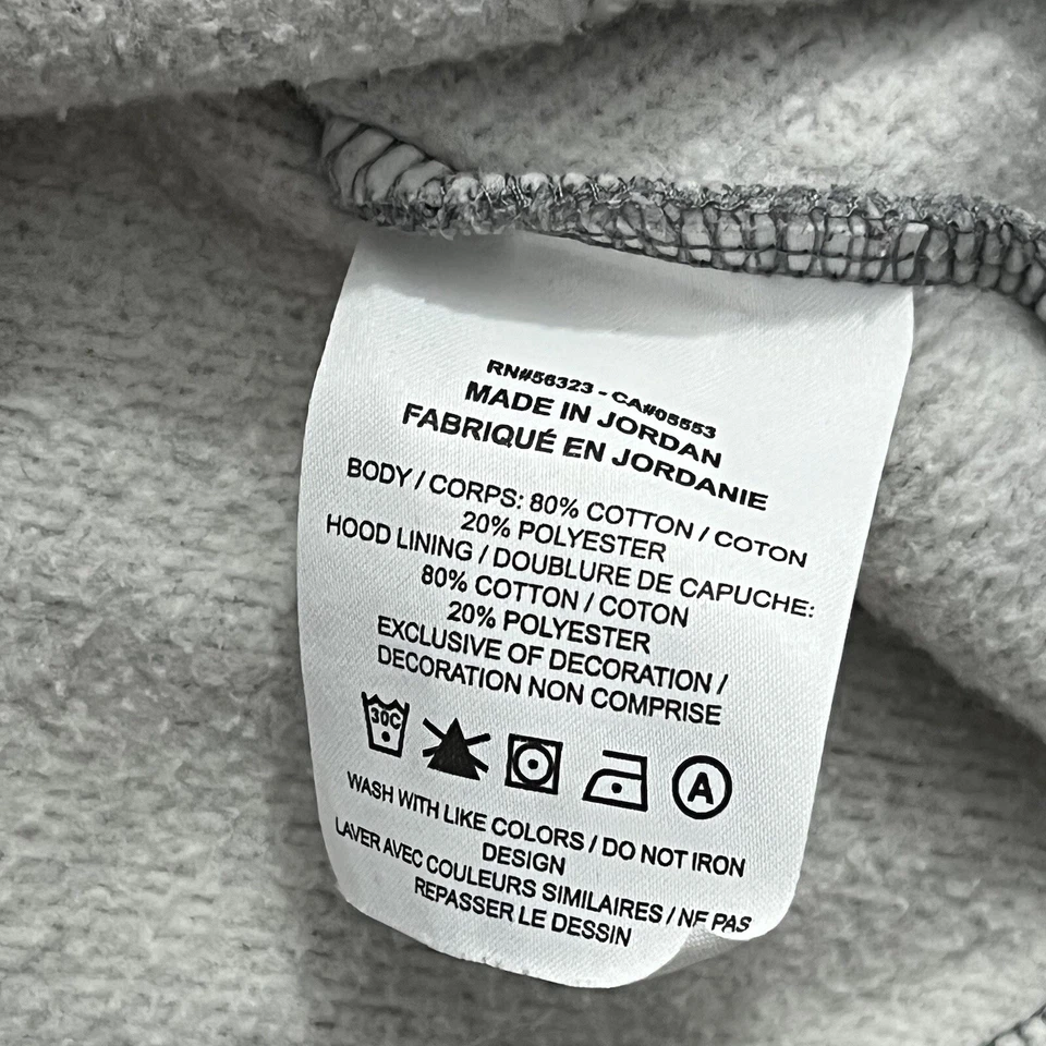 Vintage Air Jordan Sweater Mens Large Gray Pullover Hoodie Streetwear 90s - Image 4 of 4