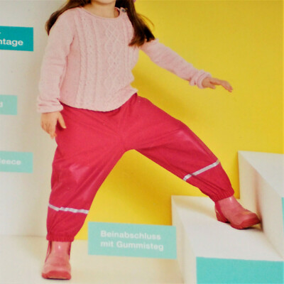 Mädchen Matsch- und Buddelhose Fleecefutter Regenhose