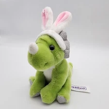 Triceratops Dinosaur with Bunny Ears Easter Stuffed Plush Frankford Rare