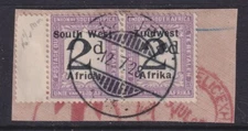 South West Africa, Scott J29 (SG D30), used on piece