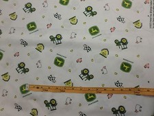 JOHN DEERE fabric JOHN DEERE TRACTOR FABRIC ANIMAL TOSS CP55573 1 1/2 YD NEW