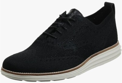 Cole Haan Shoes Sz 9.5 Original Grand Knit Wingtip II Black Ivory Oxfords C27959 Cole Haan Men Original Grand Knit Wingtip II Black/Ivory  main image 2