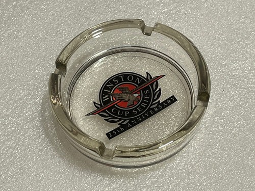 Winston Cup Racing Series 25th Anniversary NASCAR Racing Glass Ashtray RARE!