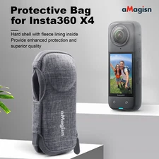 aMagisn For Insta360 X4 Body Bag Mini Storage Protects Action Camera Accessories