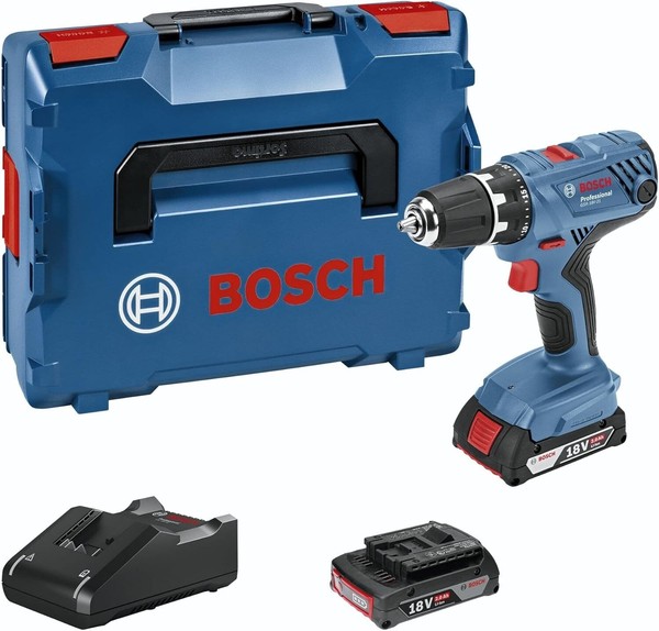 Bosch Professional 18V System GSR 18V-21 - Atornillador a batería (55 Nm, Ø máx.