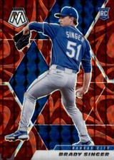 2021 Panini Mosaic #261 Brady Singer Reactive Red