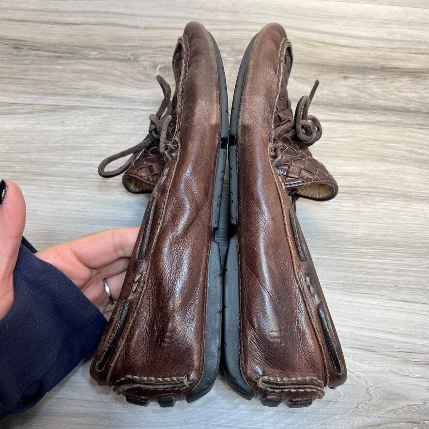 Frye West Woven Driver Mens Size 8.5 Brown Casual Slip On 