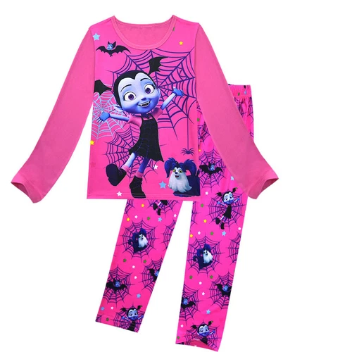 2pcs Kids Vampirina Pyjamas Set Cosplay Costume Long Sleeve T-shirt+Pants Outfit - Picture 6 of 12