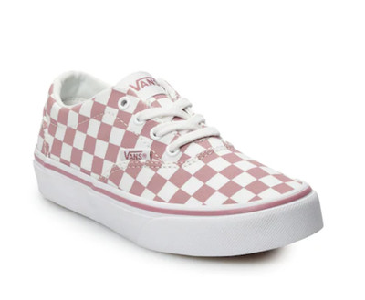 pink and white vans shoes