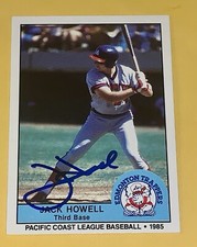 Jack Howell SIGNED 1985 Cramer Edmonton Trappers Card California Angels RC Auto