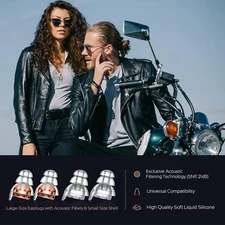 High Fidelity Ear Plugs Washable Plush Silicone 24dB Filtering Ear Protection 2P