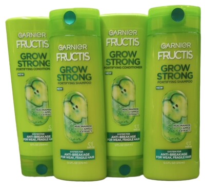2 Sets of Garnier Fructis 12/12.5 fl. oz. Grow Strong Shampoos & Conditioners