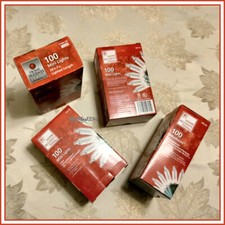 4 X 100 Count Miniature CLEAR Lights Christmas Wedding - NEW - FAST - Green Wire