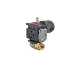 NEW Gemini 1.50" NPT Brass DBL Acting Pneu Actuated Valve-W/Limit Switch