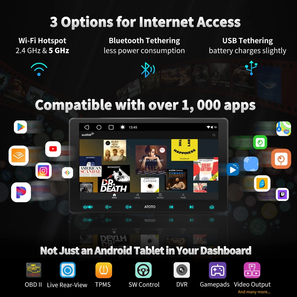 ATOTO S8 Premium Gen2 10" 2 DIN Android Car Stereo CarPlay Android Auto ChatGPT - Image 4 of 4