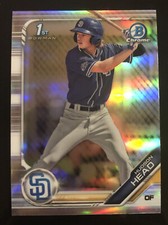 2019 Bowman 1st Chrome Draft Refractor #BDC-69 Hudson Head Padres