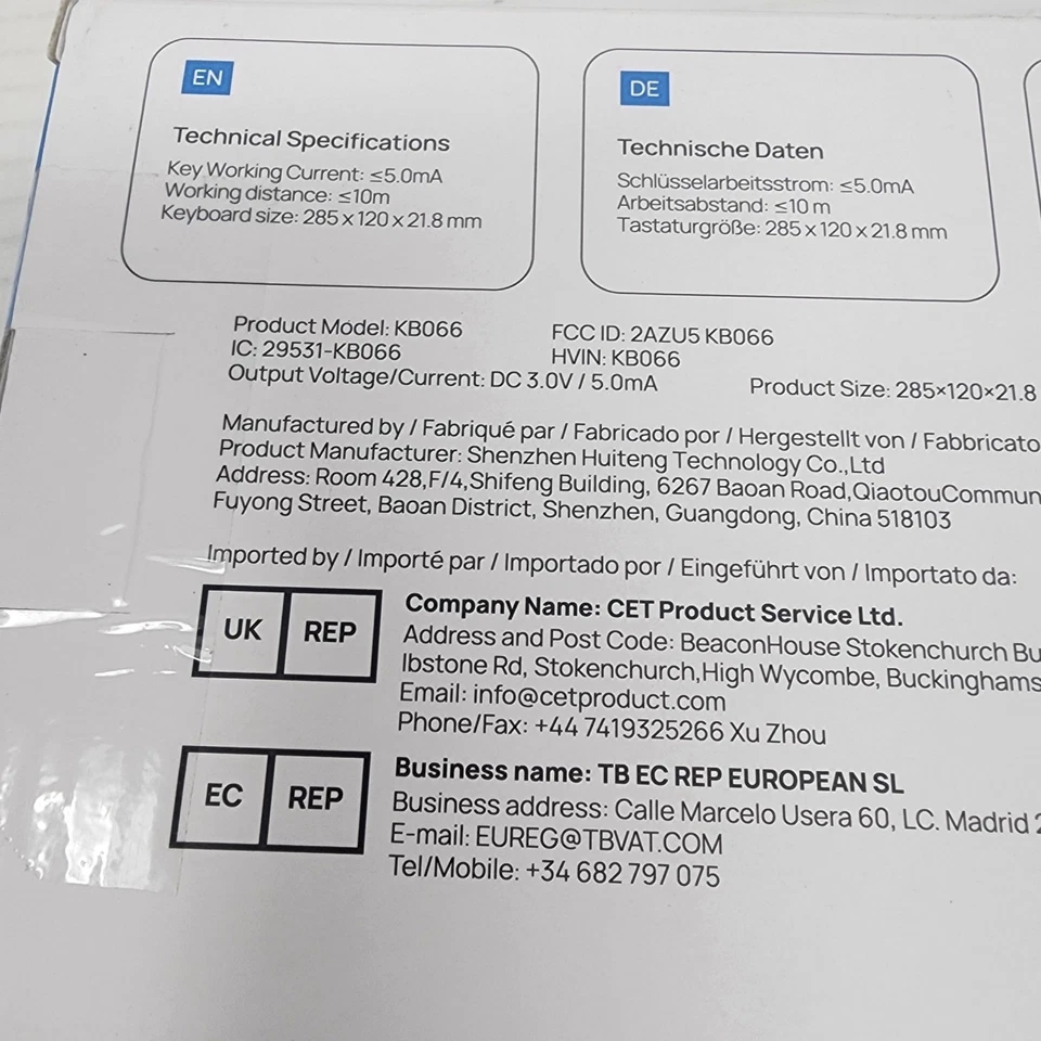 OMOTON KB066 Wireless Keyboard Rose Gold Slim Compact Portable - Image 3 of 4