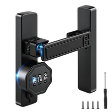Black Zinc Alloy Keyless Mechanical Combination Gate Latch 90/180 Degree Flip