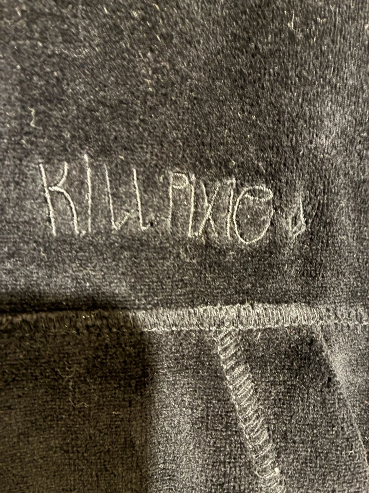 Vintage Volcom Kill Pixie Hoodie Jacket Men's XL Black Velour Striped Hood Y2K - Image 4 of 4