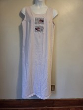 Vintage 90s Cactus California Light Purple Fish Applique Maxi Shirt Dress Size L