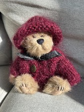 Boyds Bears "Kayla Mulbeary" Vintage Collectible Retired Burgundy Mohair sweater