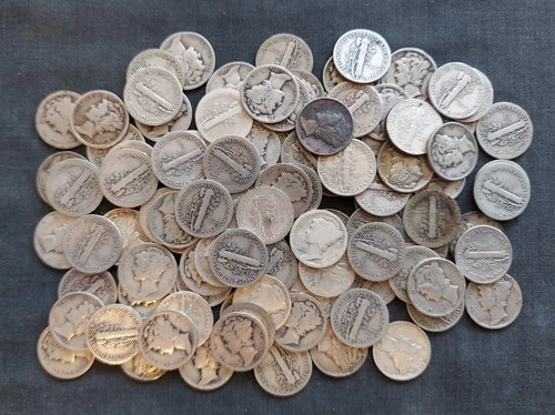 (100) Mercury Dimes ~Various Dates, Grades, and Mints~ $10 Face ~Free Shipping~