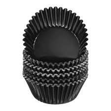 100 Count Black Foil Muffins Cupcake Liners S...