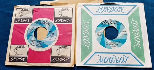 LOT of 2 The Rolling Stones 45 Satisfaction, You Can't Always Get What You Want