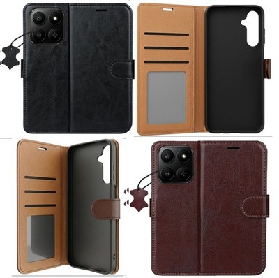 Echt Leder Handy Schutz Hülle Für Honor X7d 5G - LUXE Flip Case Tasche Etui