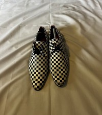 Rossellini Men’s Chess Master White/Black Mod 60’s Shoes - Size 11
