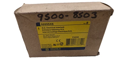 N.O. Electrical Interlock SQUARE D 9999SX6 Ser B Type S Size 00-7 Schneider