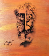 2 Sheets Jesus Cross Temporary Tattoos Waterproof Large Body Sticker Set New USA