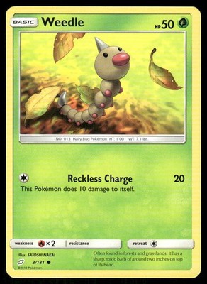 POKEMON WEEDLE TEAM UP 3/181 C NM/M