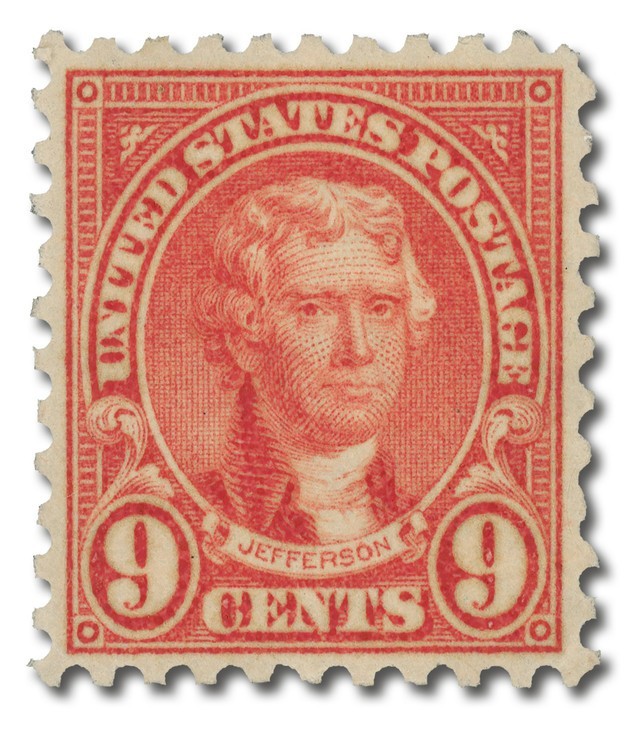 us stamps 1926: unused  Jefferson  Perf 10  Scott # 590  from 1926